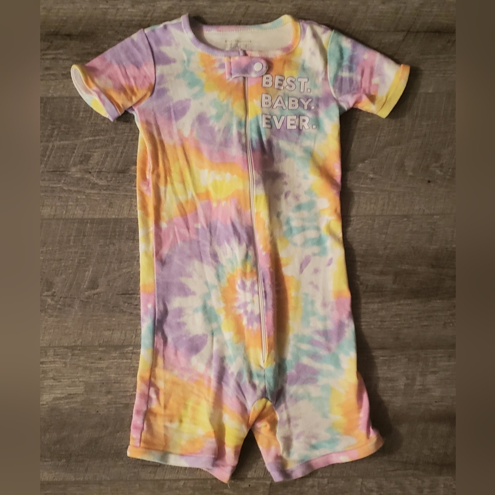 Sz 3T Zip-up Summer Tie Dye PJ'S
